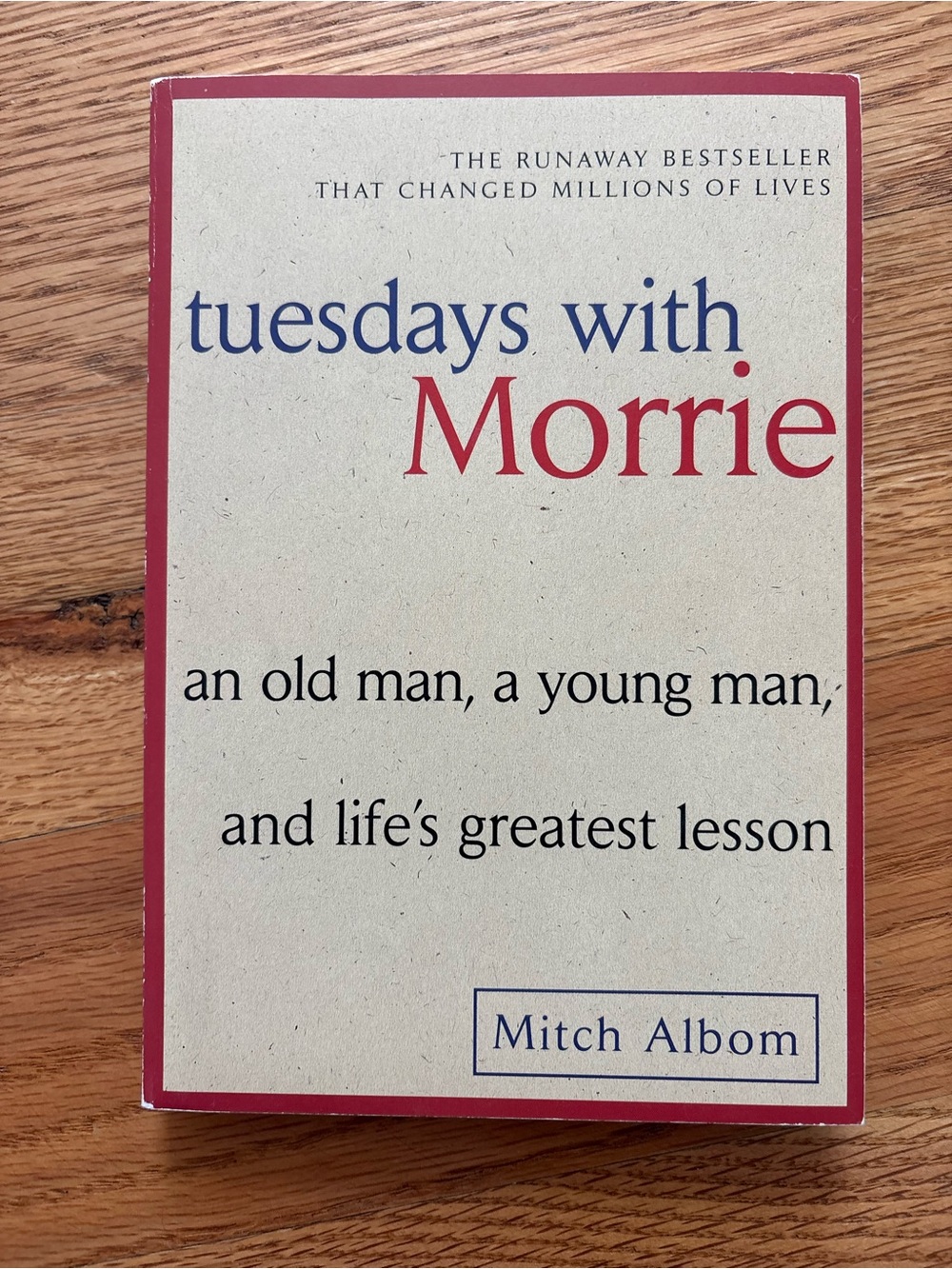 Tuesdays with Morrie By Mitch Albom (Paperback 1997)